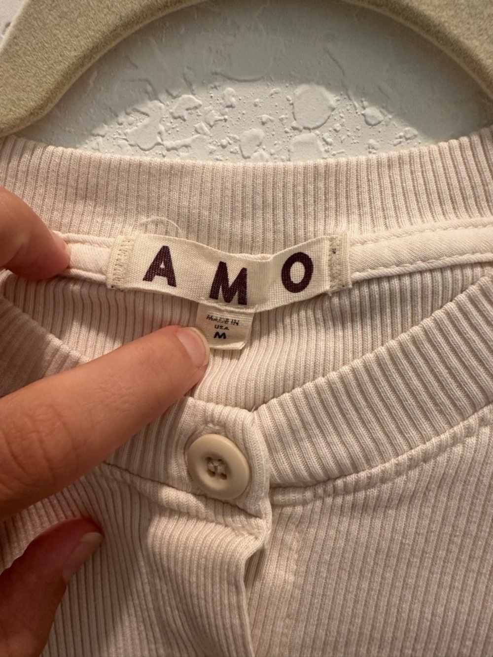AMO off white Ribbed Cardigan - Picture 8 of 9